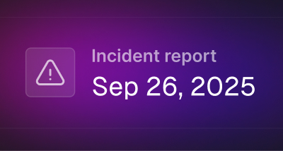 Incident report on Sep 26, 2025