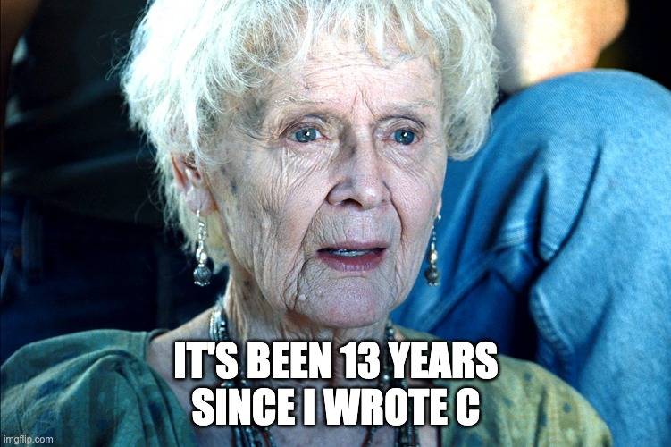 Titanic meme: It's been 13 years since I wrote C