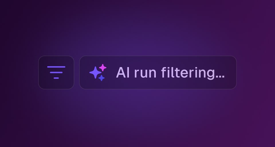 AI run filtering in the dashboard