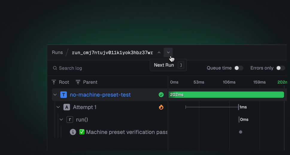 Adjacent task runs with ease